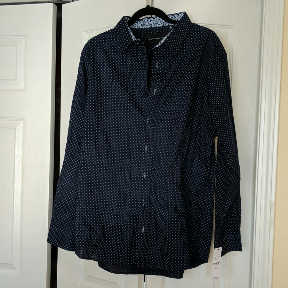 NWT Signature Studio men's button down shirt